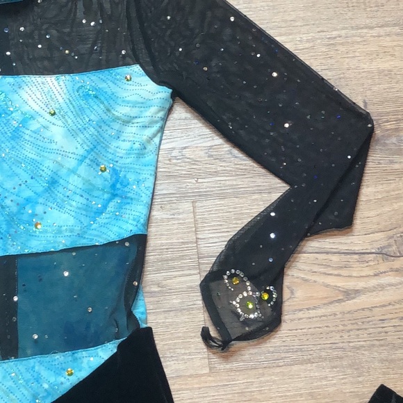 Dance Sophisticates Velvet & Mesh Dance Pant Suit - Picture 11 of 15